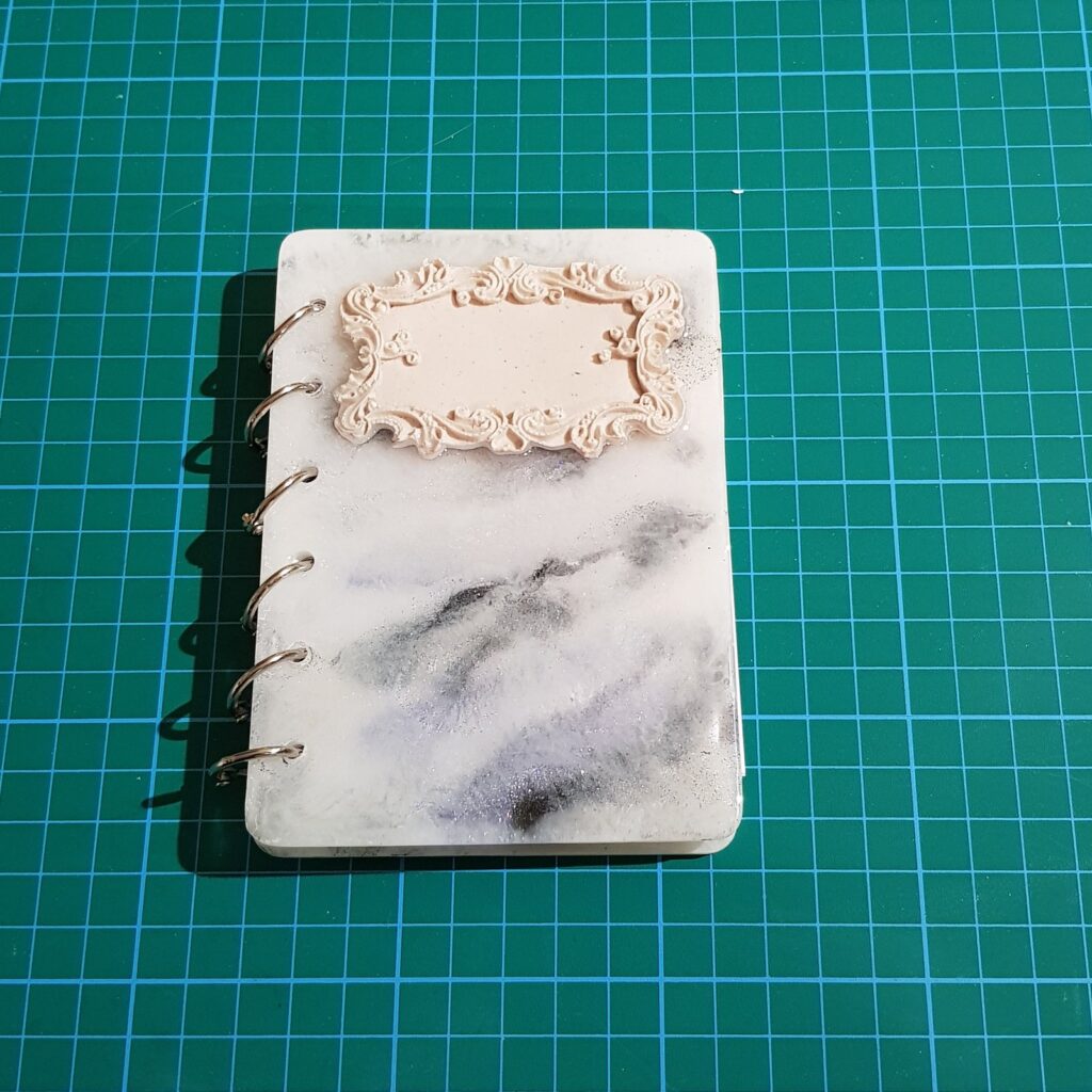 Pocket Resin Marble white Notebook