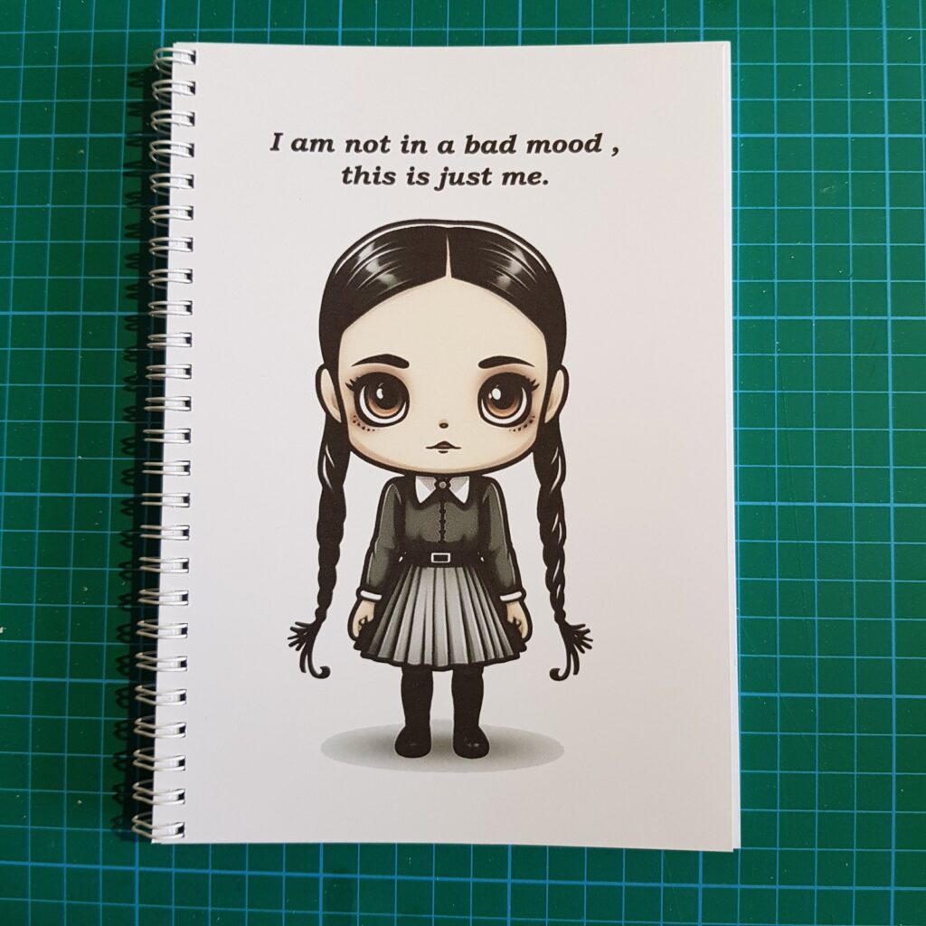 Wednesday Spiral A5 Notebook