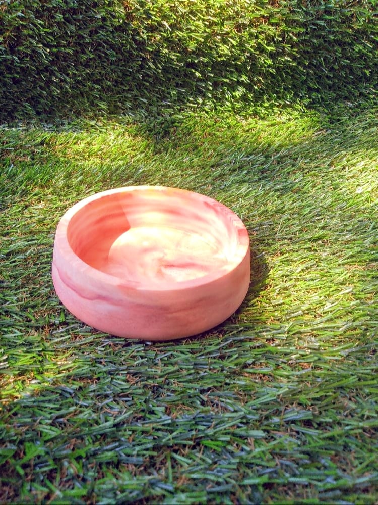 Teracotta sepia  marble  Porcelain small nest  (χωρίς τρύπα)