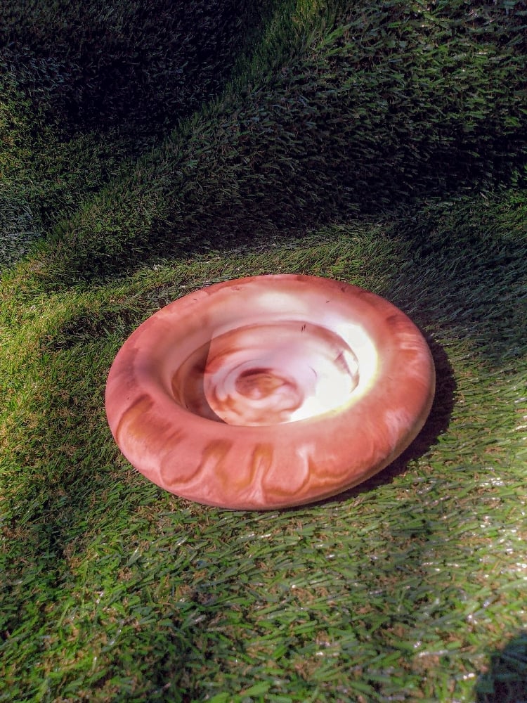 The Gendle Wheel- marbleled terracotta  Porcelain