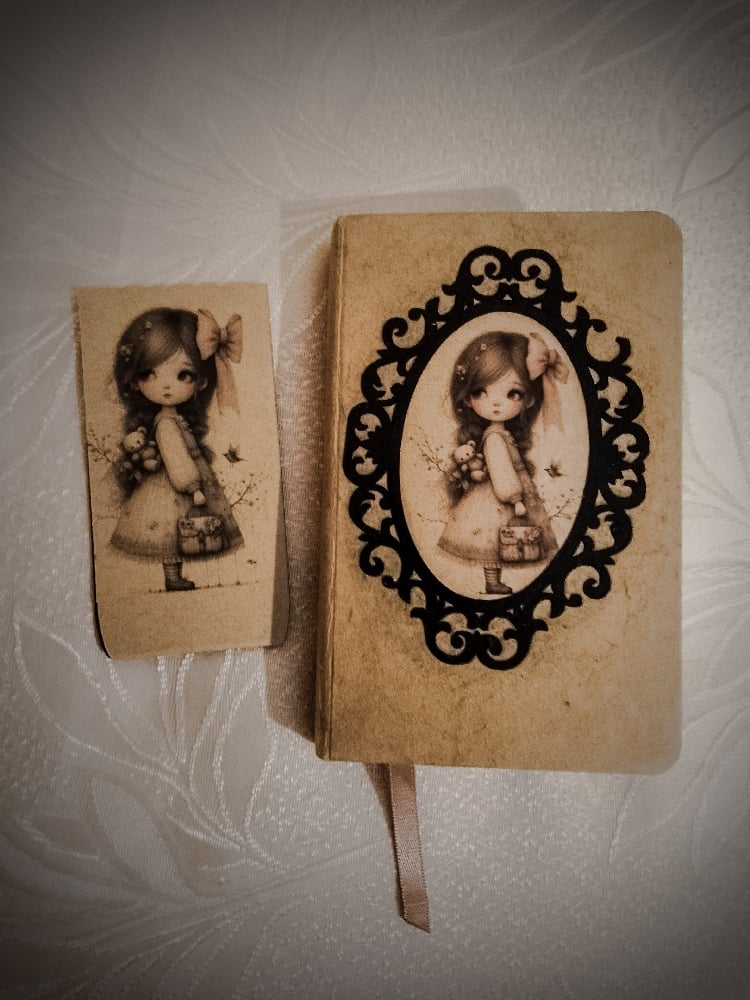 Vintage Girl - Eco Hardcover handmade Notebook